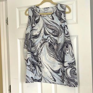 Athleta tank /shell . Gray white and periwinkle blue/purple. Worn once